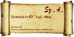 Szentkirályi Aba névjegykártya